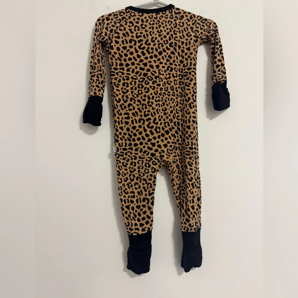 Little Sleepies Tan and Black Leopard Print Kids Pajamas